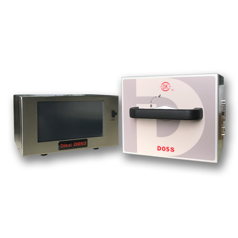 Impresora de transferencia térmica DIKAI D05S de 53 mm con fuente de alimentación AC100-240V, suministro de aire de 6 bar y área de impresión de 53x70 mm, máquina de codificación inteligente