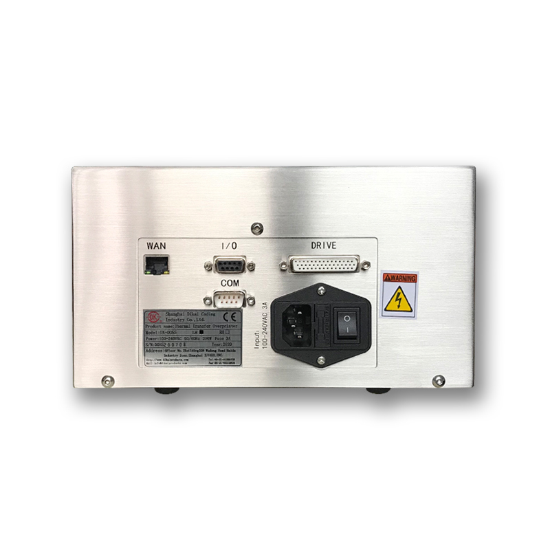 Dikai D05S sobreimpresora automática de transferencia térmica con cabeza de impresión de 53 mm y larga vida útil para la impresión de fecha y código de barras